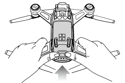 Zacvaknutí baterie dronu