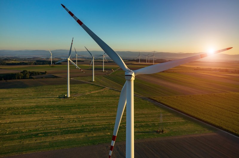 Windmill drone photography