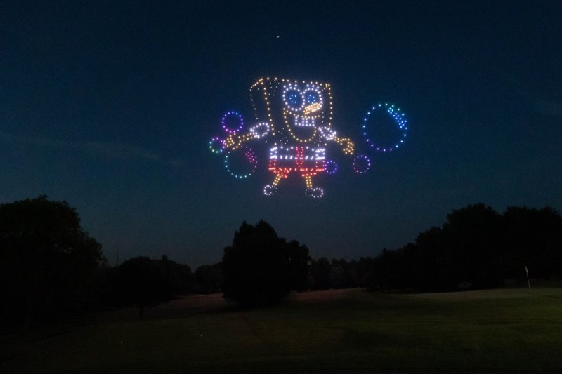 Paramount drone show spongebob squarepants
