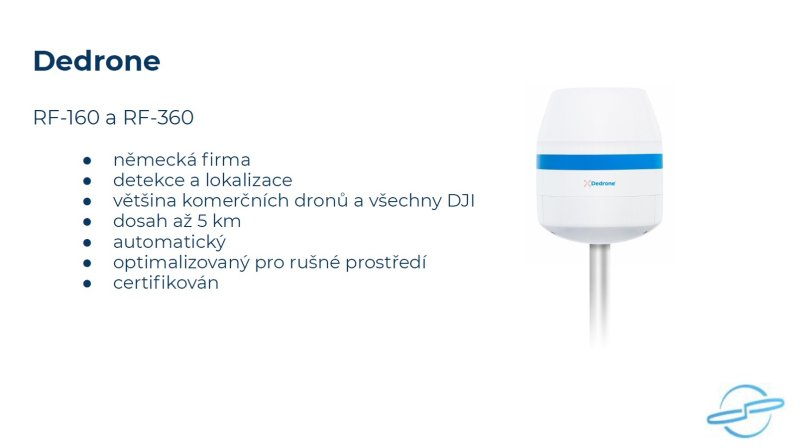 Dedrone pro zabezpečení proti nepřátelským dronům