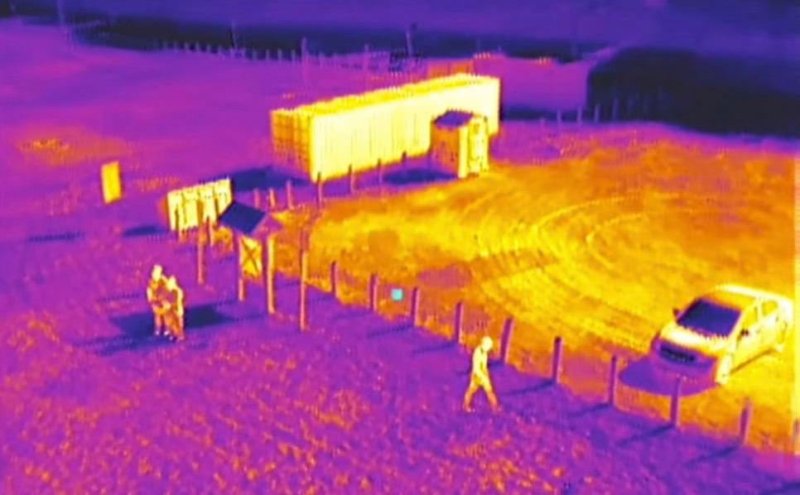 Termogram: Snímek pořízený dronem s termovizí