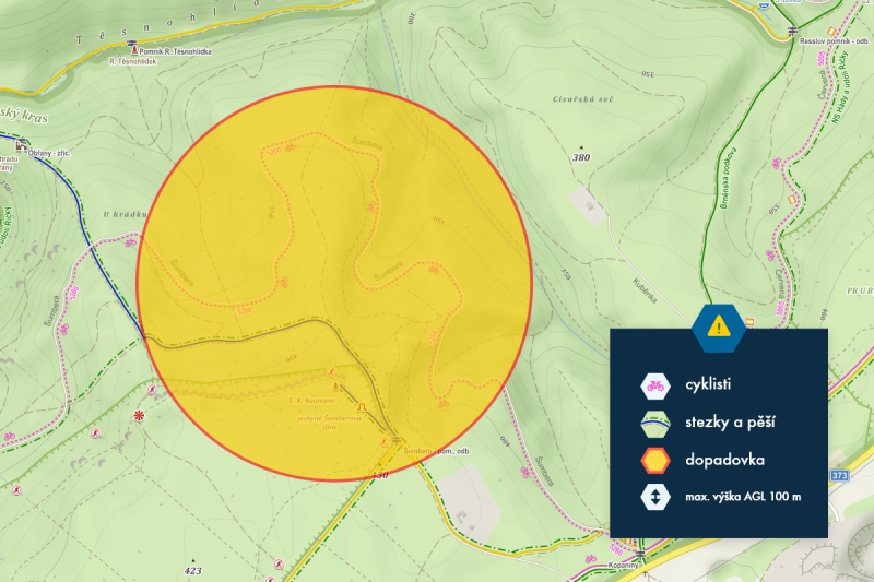 Létání s dronem nad městy – lom Hády Brno