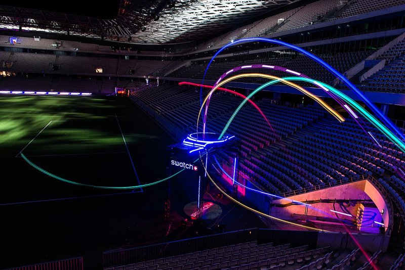 Ukázka závodní tratě Drone Racing League