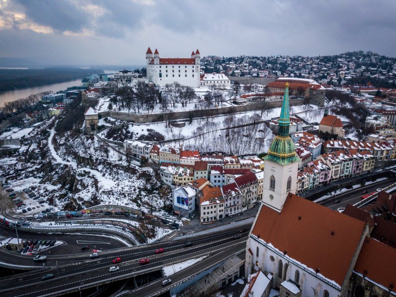 Bratislava Castle drone photography
