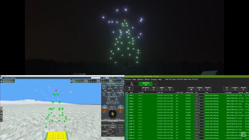 Drone Show náhled v průběhu show