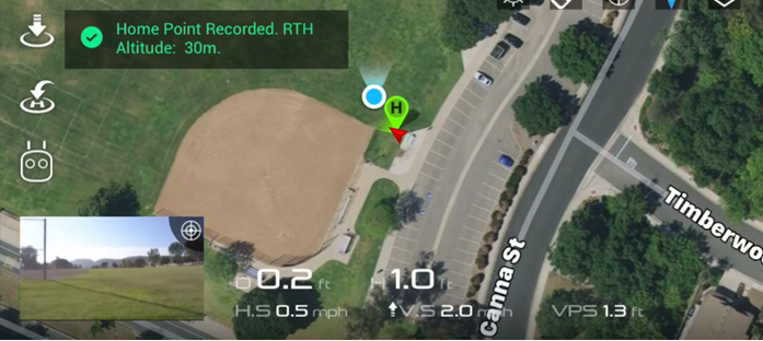 Uložení home point v DJI GO