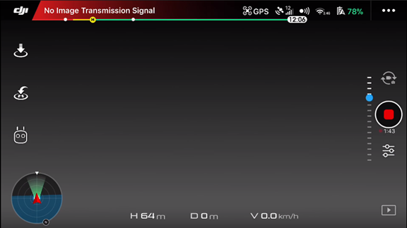 Ztráta videosignálu u dronu DJI