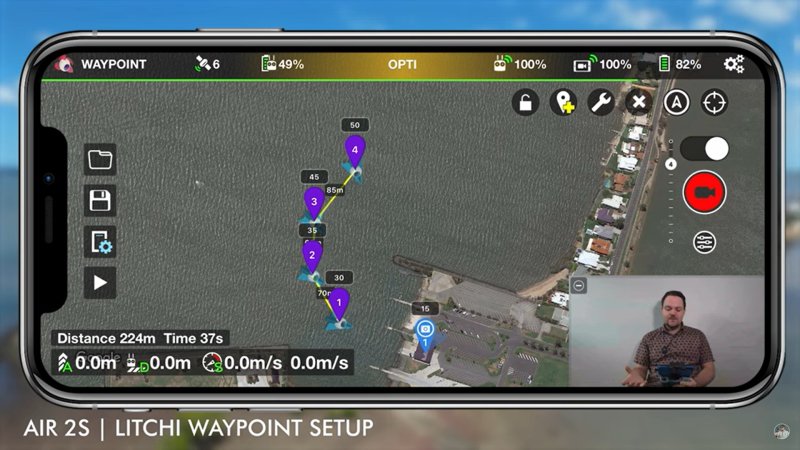 Litchi Waypoints DJI Air 2S