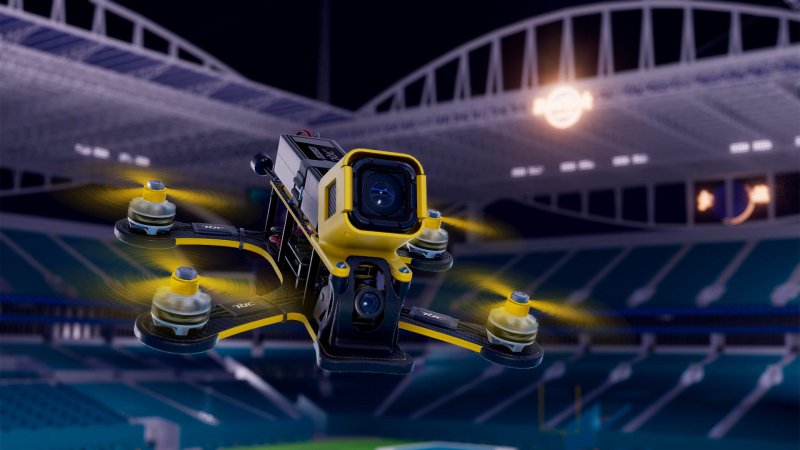 Jeden ze závodních dronů DRL Tweaker