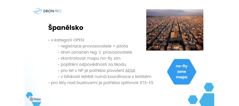 Pravidla pro drony Španělsko