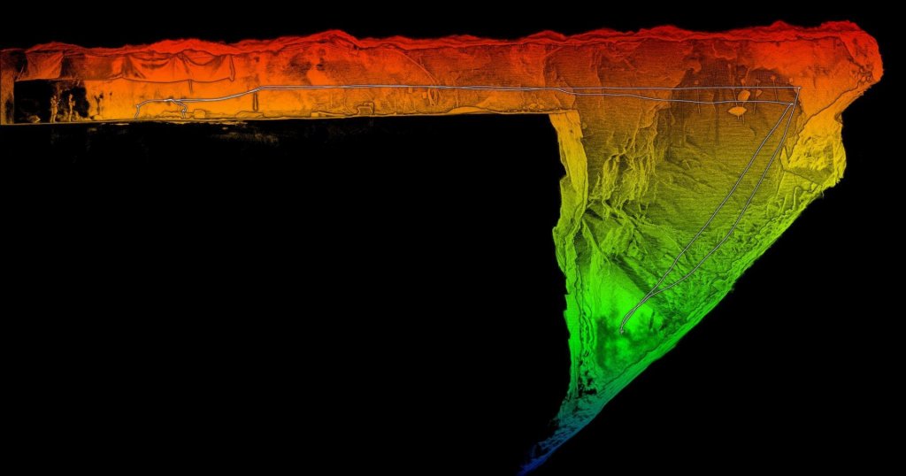 3D mapa podzemních prostor Emesent