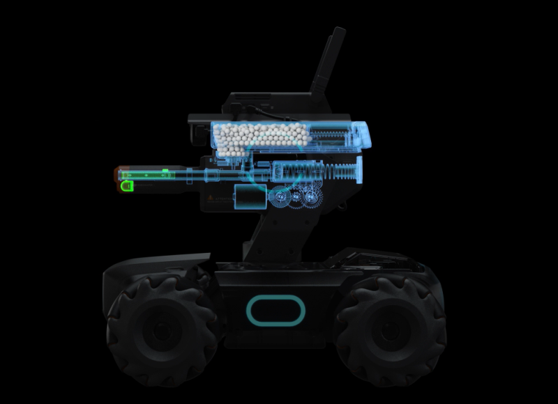 DJI Robomaster S1 a jeho kuličkové dělo
