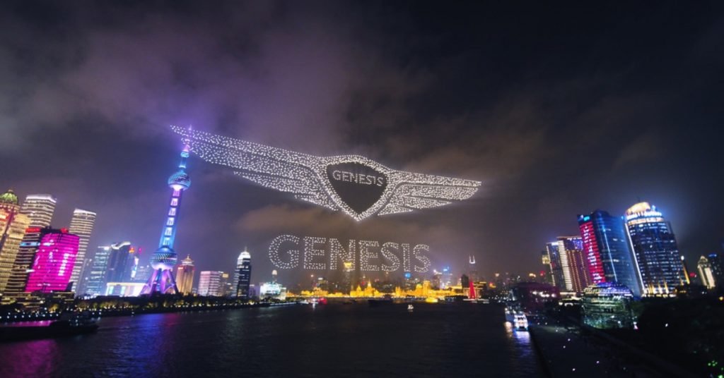 Lightshow s drony pro značku Genesis