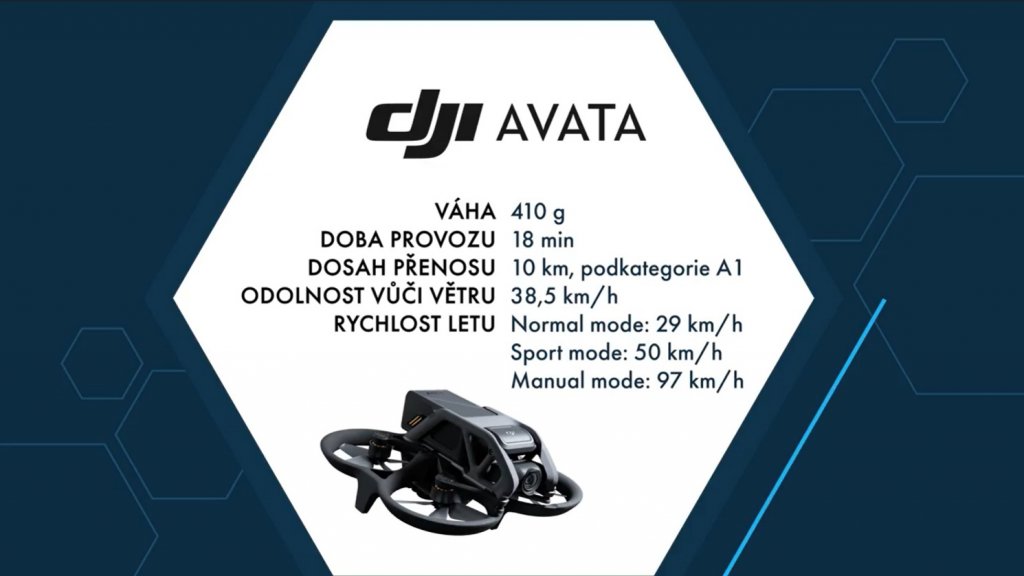 DJI Avata - základní parametry