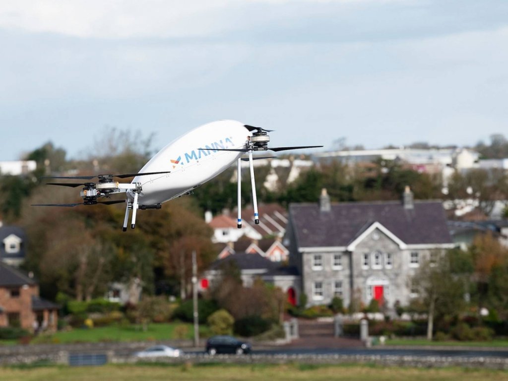Manna Aero dron pro přepravu zásilek