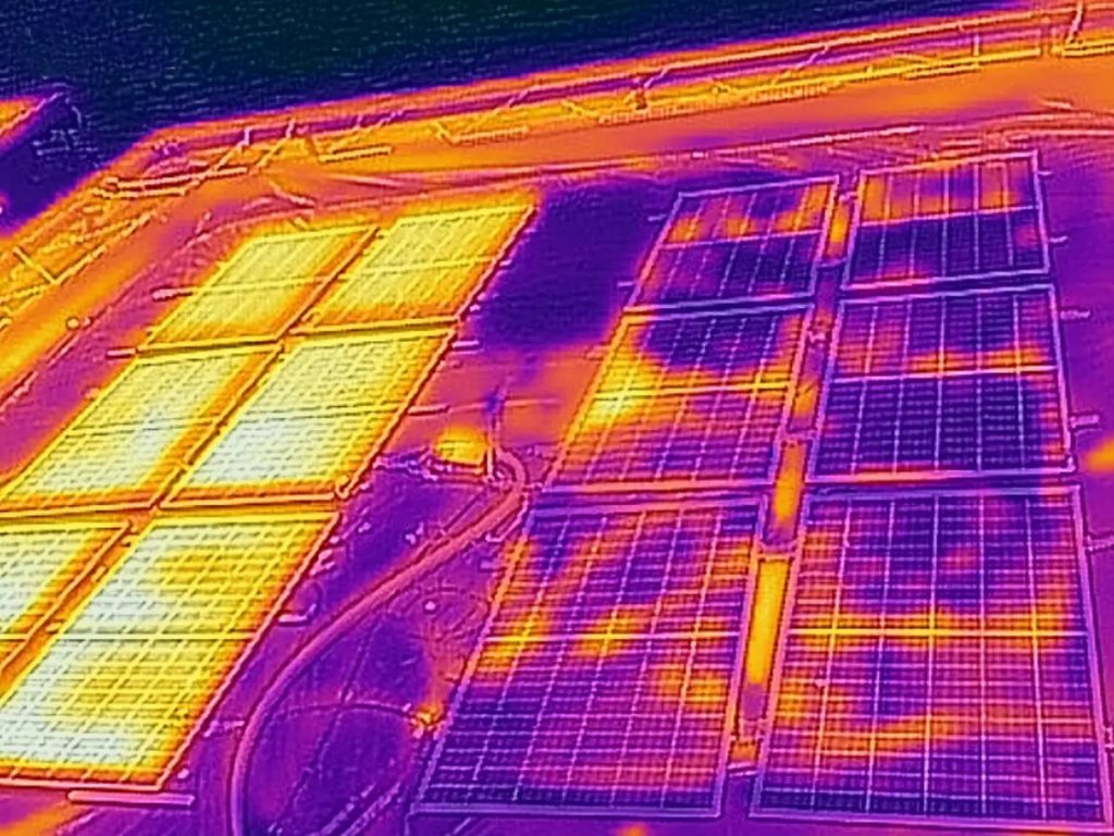 Monitorovaní solárních panelů dronem s termovizí