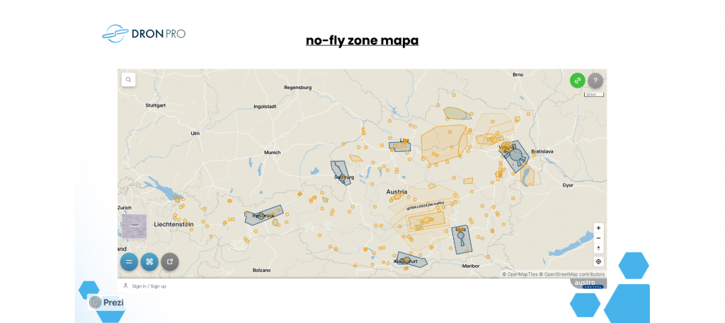 No-fly zones s dronem Rakousko