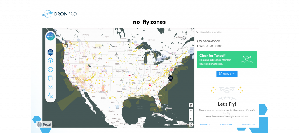 Drone no-fly zones USA