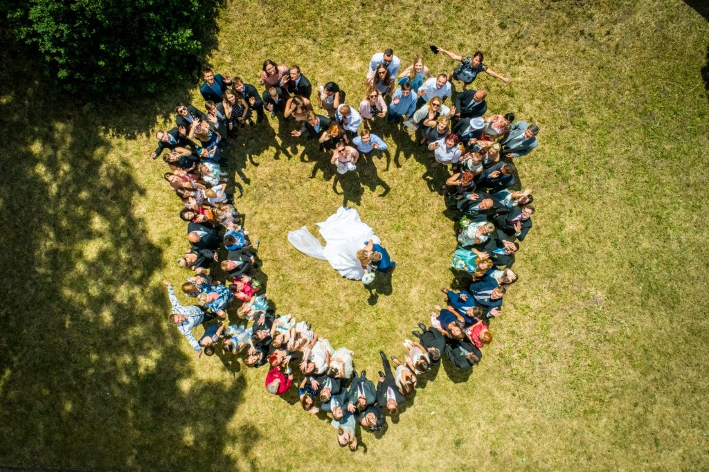 Svatební foto z dronu
