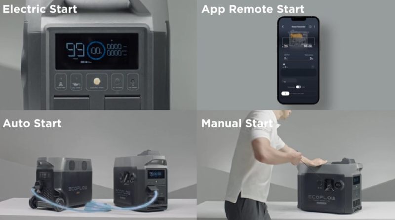 EcoFlow Generator a několik možností startu