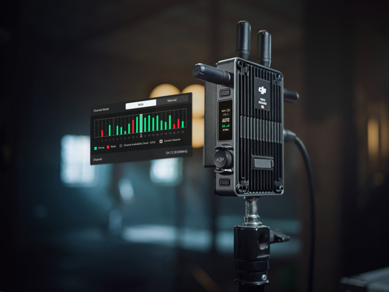 Automatické přepínání frekvence s DJI Transmission