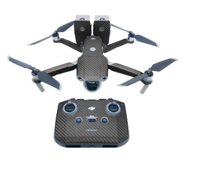 Sada nálepek v karbonovém designu na dron DJI Mavic Air 2 (černá)