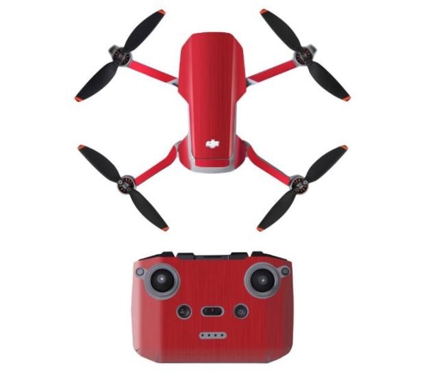 Červený polep na dron a ovladač DJI Mini 2