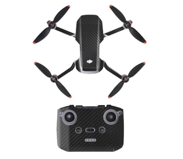 Černý polep na dron a ovladač DJI Mini 2 karbon