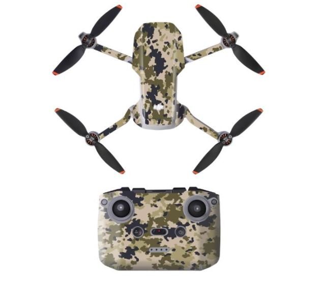 Camouflage polep na dron a ovladač DJI Mini 2 karbon