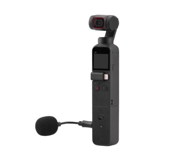 Přídavný mikrofon k DJI Pocket 2 ze strany