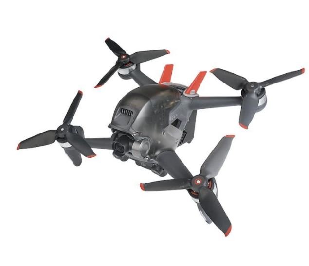 Křídla na DJI FPV závodní dron ze strany