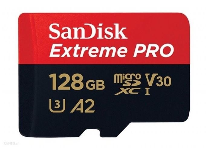 SanDisk MicroSDXC 128GB Extreme PRO A2 UHS-I (V30) U3 + SD adaptér samostatně