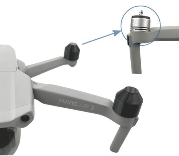 Ochranné kryty motoru na dron DJI Mavic Air 2, Air 2S detail