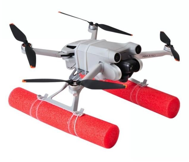 Plovoucí přistávací podvozek na dron DJI Mini 3 Pro ze strany