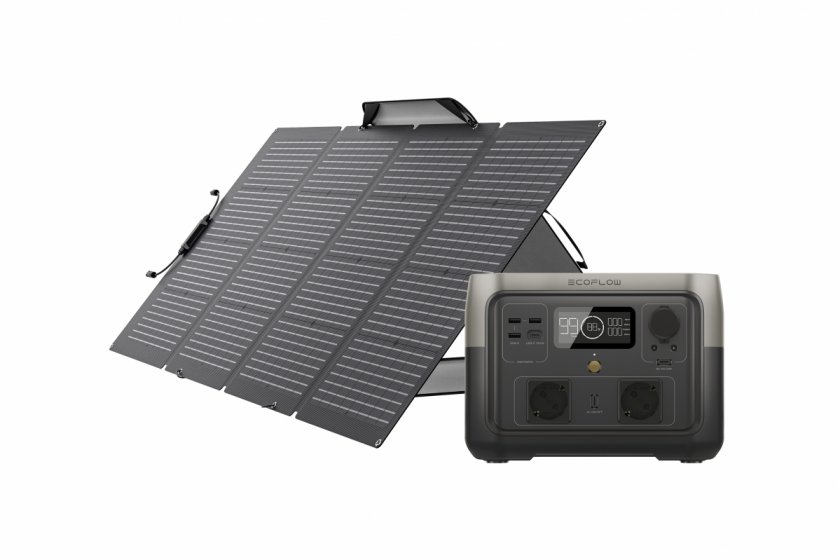 Přenosná nabíjecí stanice EcoFlow RIVER 2 Max + solární panel 220W