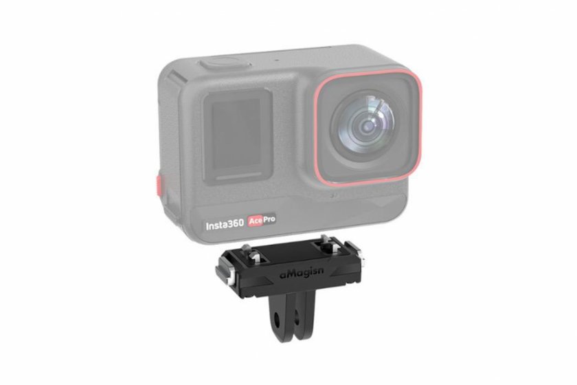 Rychloupínací magnetický držák na kameru Insta360 Ace Pro nasazení