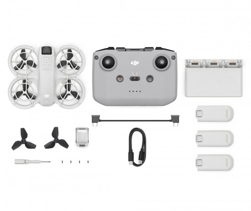 Dron DJI Neo Fly More Combo obsah balení shora