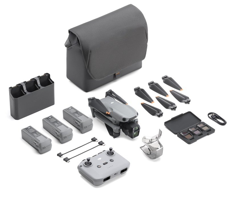 Dron DJI Air 3S Fly More Combo + RC-N3 obsah balení