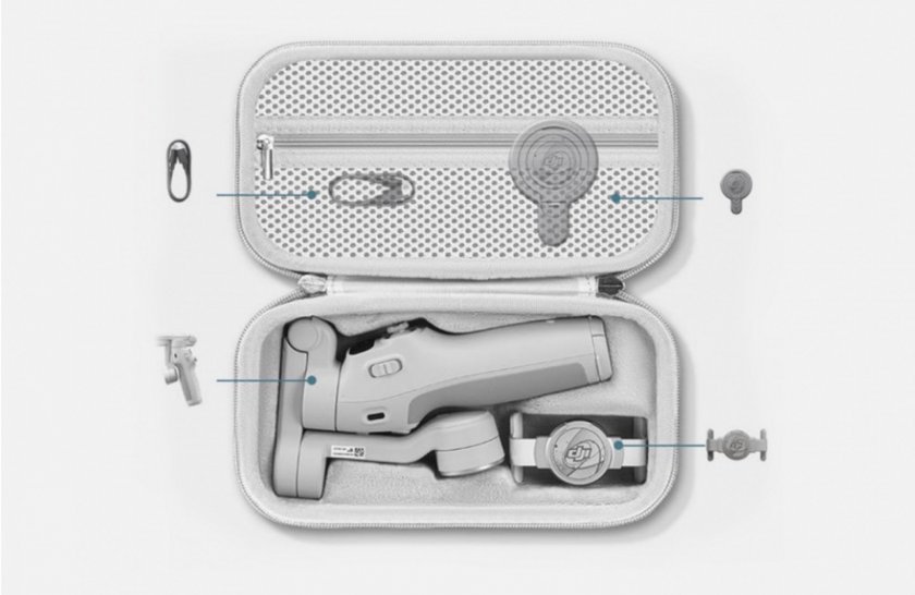 Mini pouzdro na stabilizátor DJI Osmo Mobile 7 : Osmo Mobile 7P uvnitř