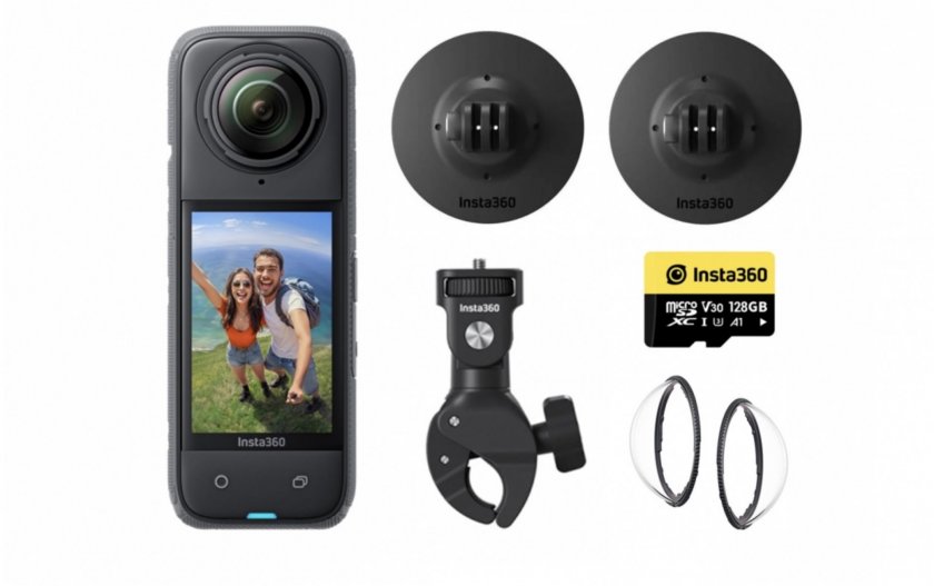 Akční kamera Insta360 X4 - Motocyklový balíček