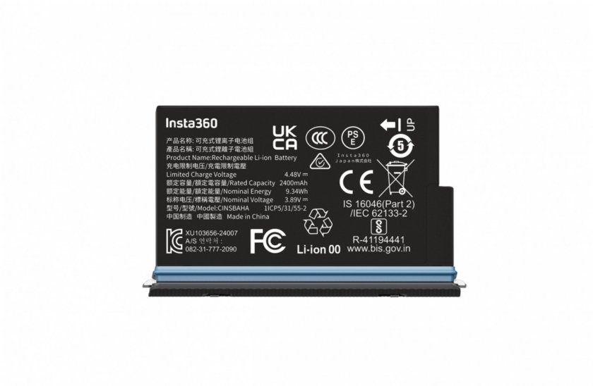 Insta360 X5 akumulátor ze předu