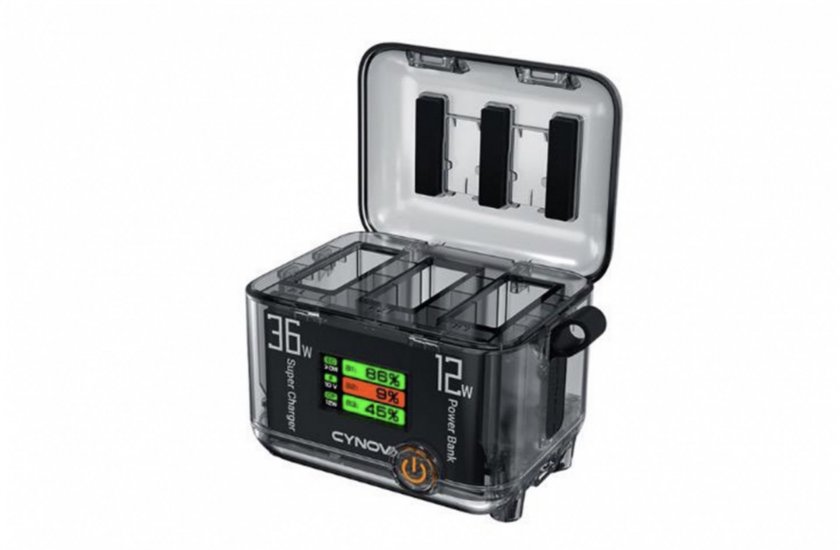 Rychloabíječka 3v1 s LCD displejem pro kameru DJI Action 5 Pro : DJ Osmo 360