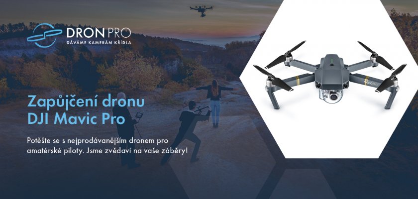 Zapůjčení dronu DJI Mavic Pro - přední strana
