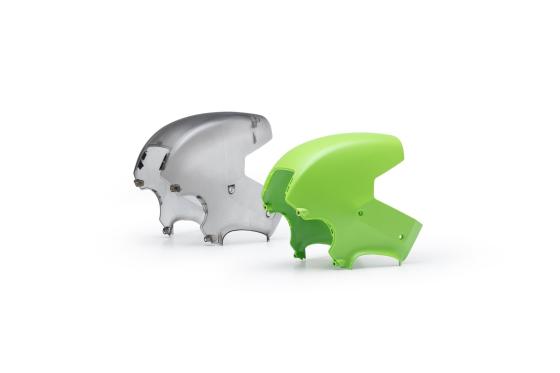 Zelený a šedý kryt DJI FPV závodního dronu