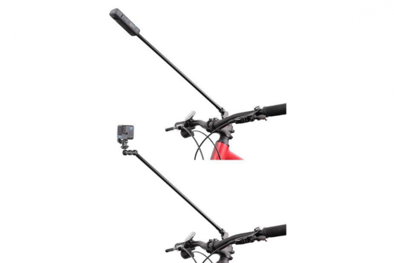 Držák akční kamery na řídítka kola + selfie tyč (40cm)