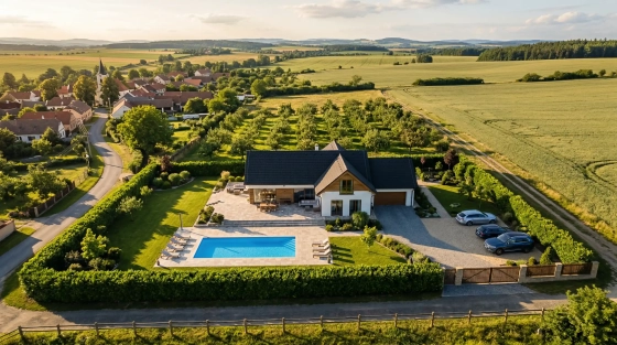 cely-pozemek-vila-bazen-vesnice