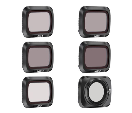 Sada filtrů na dron DJI Mavic Air 2 (ND4, ND8, ND16, ND32, UV, CPL)