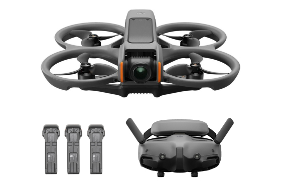 DRON DJI Avata 2 (ze předu) 3 baterie, goggles 3 | DRONPRO