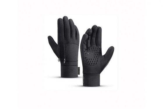 Voděodolné teplé rukavice s kapsou (L)