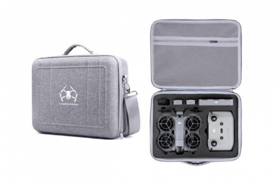 Šedé velké nylonové pouzdro přes rameno pro dron DJI Neo 2 (DJI RC-N3)